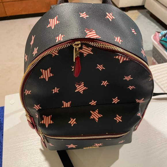 Coach Medium Charlie Backpack Americana Star Print NWOT - Picture 3 of 7